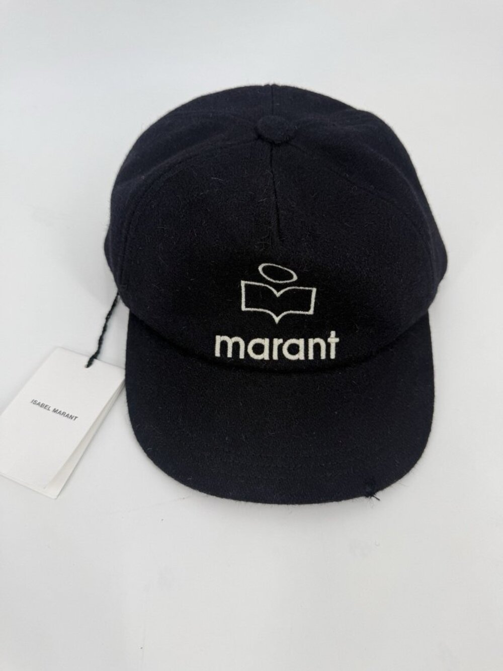 Isabel Marant Tyron Cap Hat Embroidered Logo Black